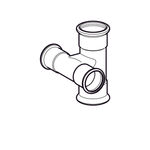 Cruce reducido 90° Geberit d42-28